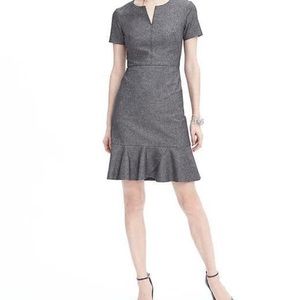 BR Ruffle Bottom Short sleeve Sheath dress